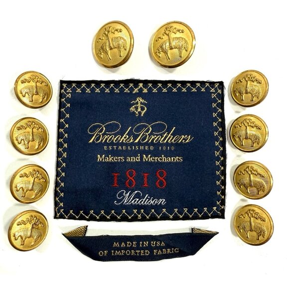 Brooks Brothers Other - Brooks Brothers Golden Fleece Metal Blazer Buttons Set Of 10 Waterbury USA